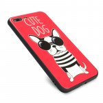 Wholesale iPhone SE (2020) / 8 / 7 Design Tempered Glass Hybrid Case (Black Marble)